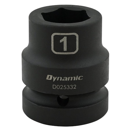 Dynamic 1" Drive Standard Socket, Black Phosphate, Tools 1" X 1" Drive, 6 Point Standard Length D025332